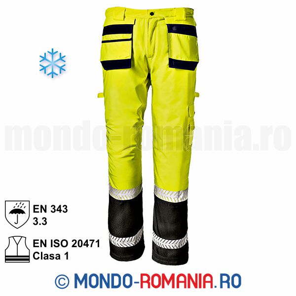 Echipament protectie - Pantaloni reflectorizanti, impermeabili, de iarna 